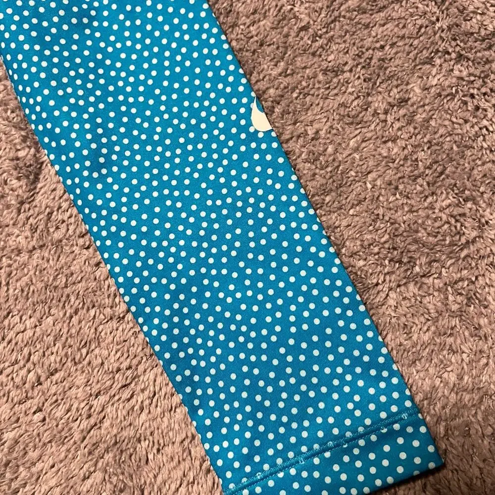 Nike Pro Leggings Womens XS Blue Dots Full Lenth Ankle